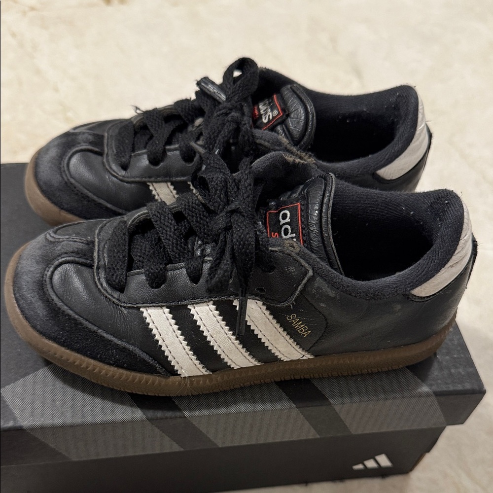 Adidas Kids Black and White Samba Classic J Sneakers